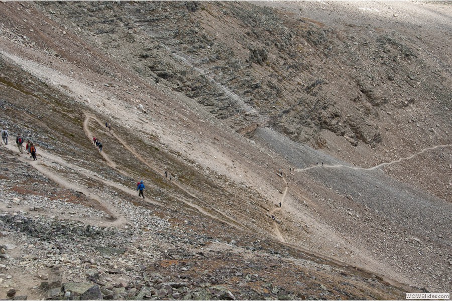 Climbing Sentinel Pass